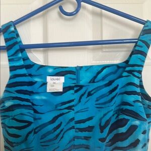Blue and Black Zebra Print Dress